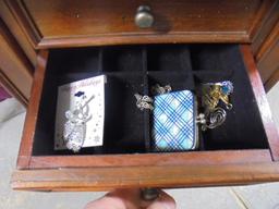 Floor Model Jewelry Armoire Chest w/ Jewelry As Seen in Additional Pics