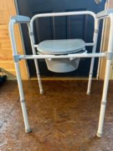 Adjustable 3 in 1 Portable Commode Over Toilet Removable Bucket Seat