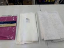 1 New Plastic Tablecloth/ Cloth Cream Colored Tablecloth/ White Lace Tablecloth