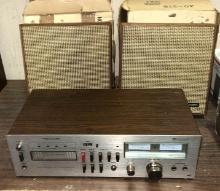 Vintage Realistic TR-803 Tape Recorder Player- AS-IS and 2 NIB VTG Realistic 8" Speakers