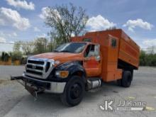 2013 Ford F750 Chipper Dump Truck Runs, Moves & Operates) (PTO Cable Partially Seized, Service & Che