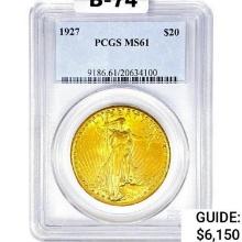1927 $20 Gold Double Eagle PCGS MS61