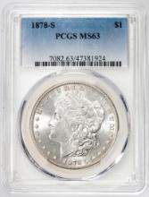 1878-S $1 Morgan Silver Dollar Coin PCGS MS63