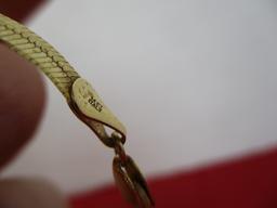 14k Gold Herringbone  Necklace