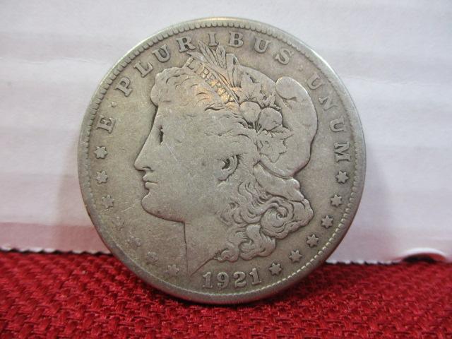 1921 Morgan Silver Dollar-S