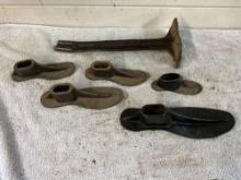 cast iron shoe form w/(5) attachments