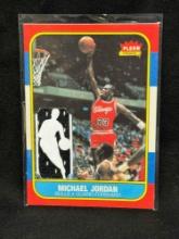 1 of 1 Custom Cut Michael Jordan Fleer Trading Card