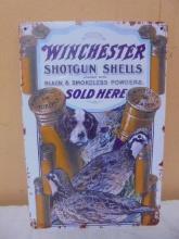 Winchester Shotgun Shells Metal Advertisement Sign