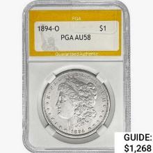 1894-O Morgan Silver Dollar PGA AU58