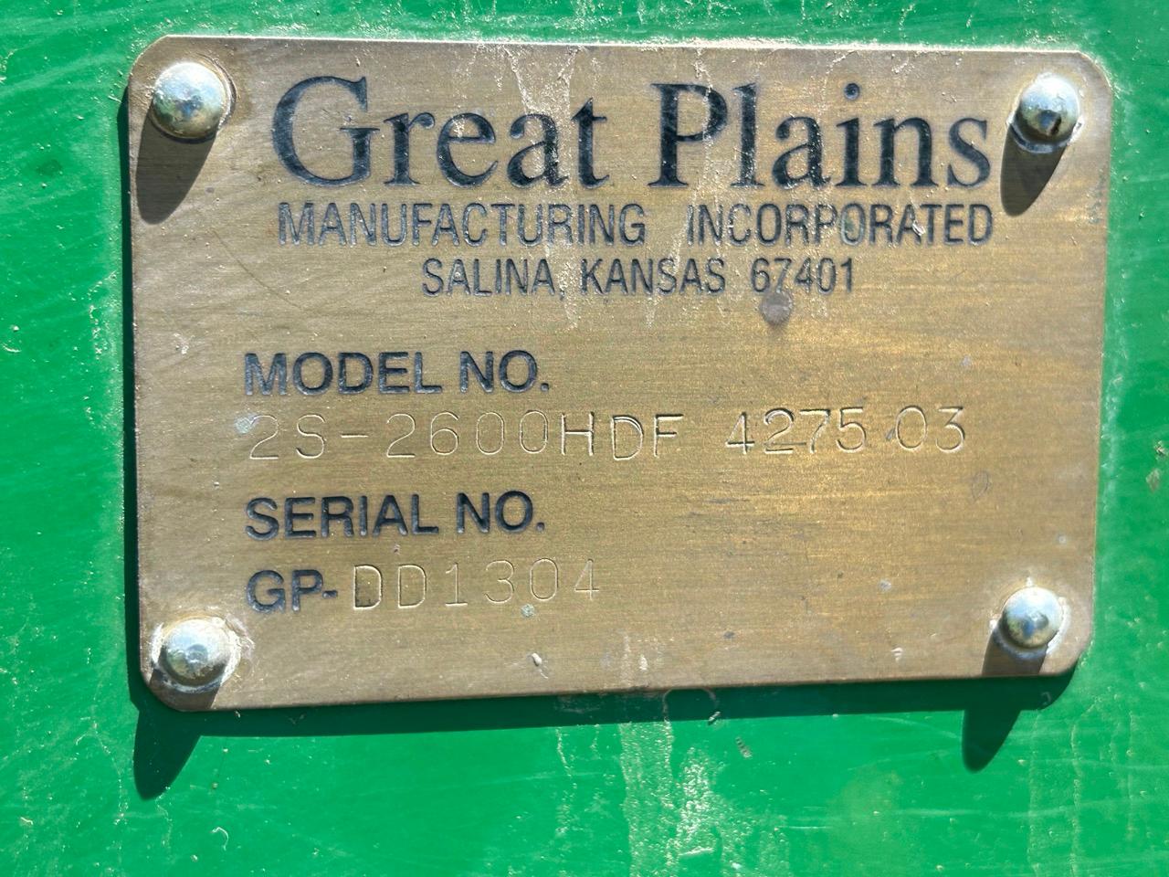 Great Plains 2S-2600HD