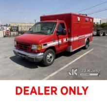 (Jurupa Valley, CA) 2006 Ford Econoline 450 Cutaway Ambulance Runs & Moves, Windshield Cracked
