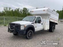 2014 Ford F550 4x4 Chipper Dump Truck Runs, Moves & Dump Operates) (Check Engine Light On, Rust & Bo