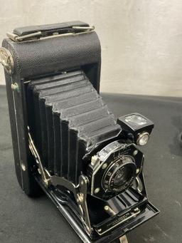 Antique Folding Kodak Junior No.0 Film Camera, marked Eastman Kodak
