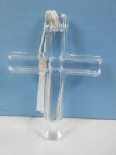 Waterford Crystal Marquis Collection Christmas 4" Cross Ornament w/Tassel