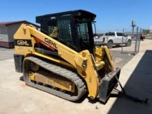 2019 Gehl RT255 Rubber Track Skid Steer, Cab, AC, 2 Speed, Sells with Forks