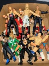80s WWF wrestlers wrestling action figurines