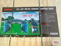 New 20ft X 30ft Metal Garage Carport Shed