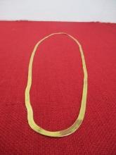 14k Gold Herringbone  Necklace
