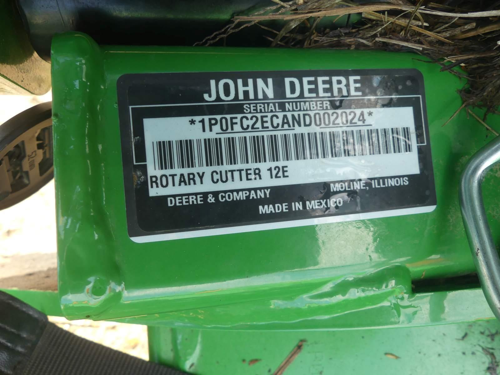 John Deere FC12E 12' Batwing Mower, s/n 002024