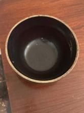 BROWN POTTERY BOWL 10 INCH