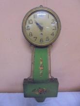 Antique Bernco Wooden Electric Banjo Clock