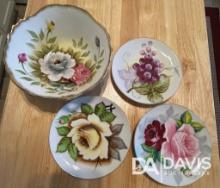 Vintage lefton decroative plates and bowl