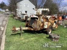 (Deposit, NY) 2016 Morbark M12D Portable Chipper (12in Drum), trailer mtd No Title) (Starts and runs