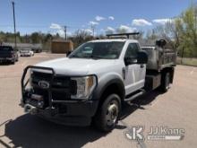 (Castle Rock, CO) 2017 Ford F550 4x4 Dump Truck Runs, Moves & Operates.  Per Seller: Crane and Dump