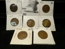 1915, 17, 17D, 17S, 18, 18D & 18S Lincoln Head Cents G-VG.