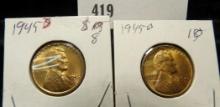 (2) 1945D Lincoln Cents Unc.