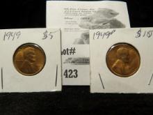 1949 & 49D Lincoln Cents. BU.