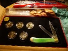 2008 U.S. Mint Commemorative Knife & Coin Set.