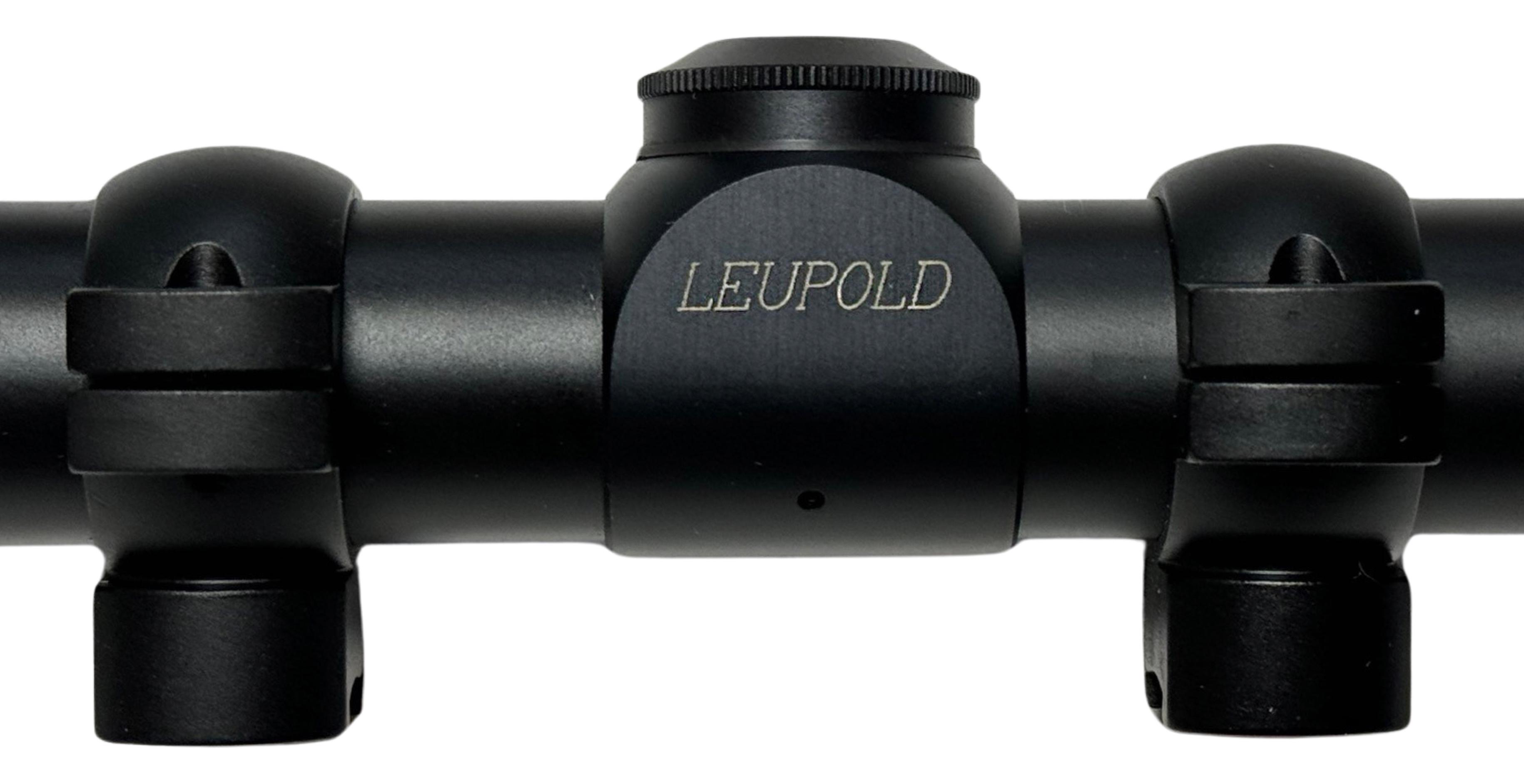 Excellent Leupold M8-4x Gold Ring Scope with Ring Mounts