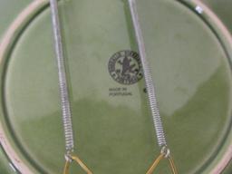 Pair of Majolica Leaf Plates on Hangers