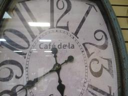 Large "CafÃ© de la Gare" Watch Wall Clock