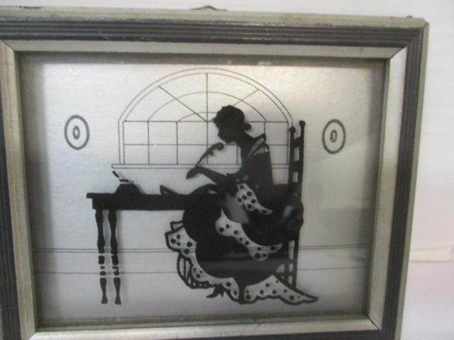 Collection of 3 Vintage 1930s Framed Silhouettes
