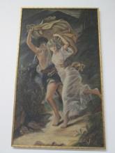 Framed Canvas After Pierre Auguste Cot "The Storm" Artwork