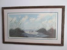 Framed and Matted Pencil Signed 1981 Jim Harrison South Carolina Poster