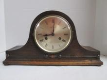 Vintage Camerer Cuss & Co. Oak Mantle Clock