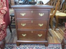 Small Authentic Reproduction by Craftique Locking 3 Drawer Chest