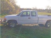 GMC 1500 Pickup With Snow Plow, 8' Bed - Running - As Is