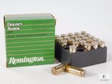 25 Rounds Remington Golden Saber .45 Automatic (+P), 185 Grain Brass Jacketed Hollow Point
