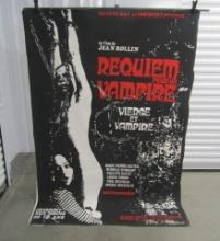 Large Hand Painted On Canvas French Movie Poster " Requiem Pour Un Vampire