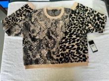 GUESS Animal Print Sweater Size Small- *NEW Retail $69