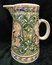 "Ceramica Conimbriga" - Portugal - Hand Made Porcelain Pitcher - 8.5" x 9"x 6"