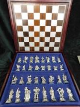 Danbury Mint - "Fantasy of The Crystal" - Complete Chess Set - Box 3.25" x 19" x 19"