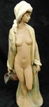 Retired Lladro #2369 - "Early Awakening" - Female Nude with Pitcher - 22.5" x 9" x 7.5"