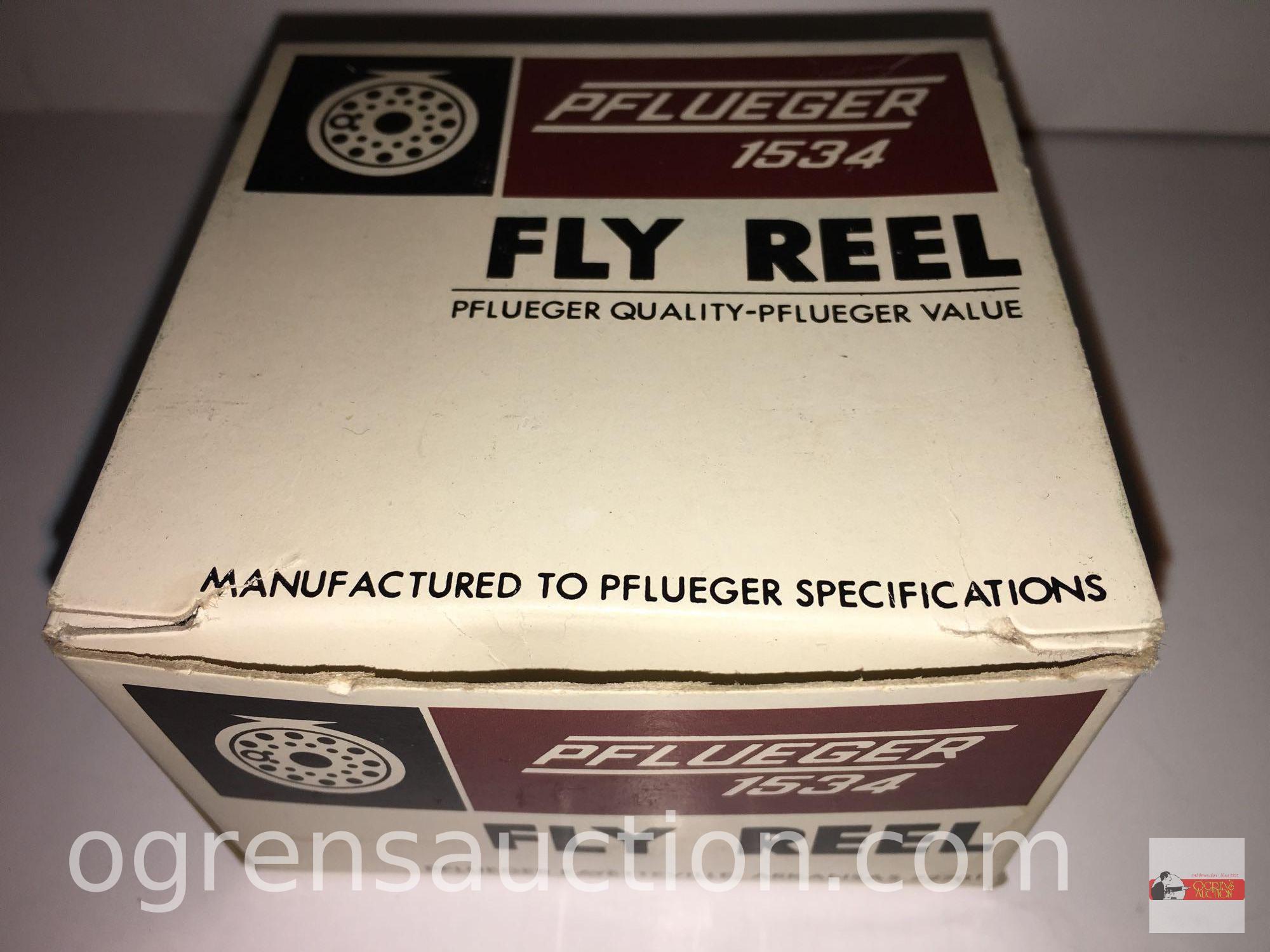 Fishing - Reels - Pflueger 1534 Progress Fly Reel, new old stock in box with paperwork
