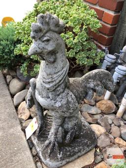 Yard & Garden - Cement Chicken statue 24.5"hx12"w
