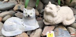 Yard & Garden - 2 cats, chalk & cement 12"w & 11"w